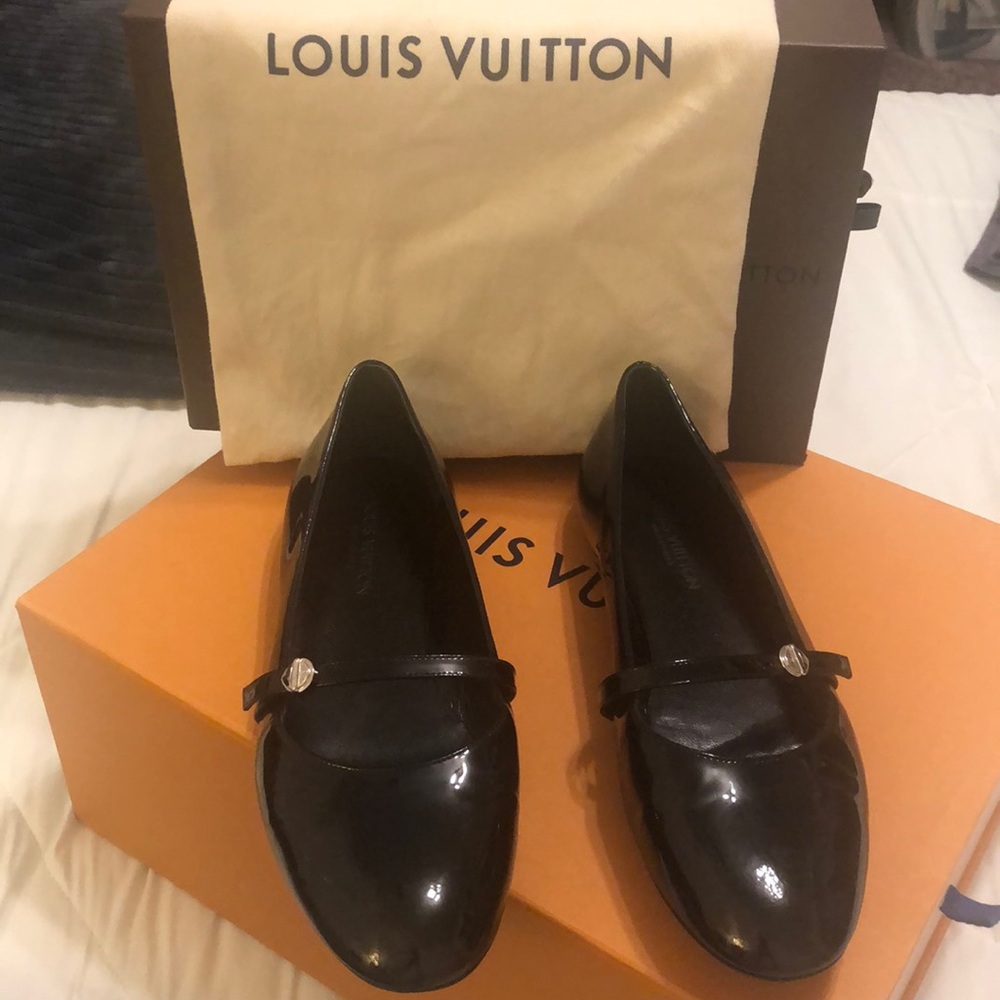 Louis Vuitton Flat Patent Leather Mary Janes